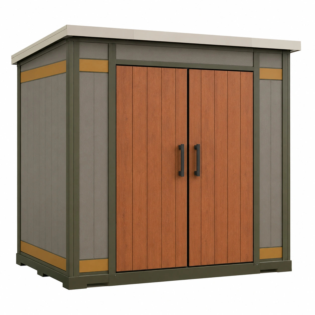 Cobertizo de Metal con Puertas Dobles 260x150x210 cm