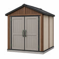 Caseta de Jardín de Madera y Metal con Doble Puerta