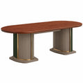 Mesa de comedor ovalada de madera y metal 180 cm