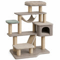 Árbol para Gato de Madera con Tela de Poliéster y Sisal