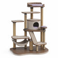 Árbol para gatos de madera y sisal con plataformas múltiples 120x80x150cm
