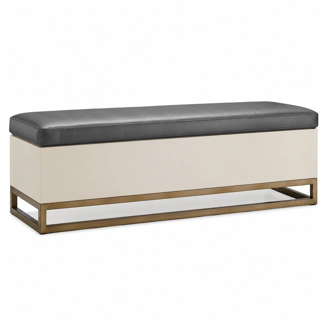Banco de Madera y PU Gris 160cm