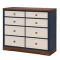 Cajonera de Madera Azul y Crema 8 Cajones