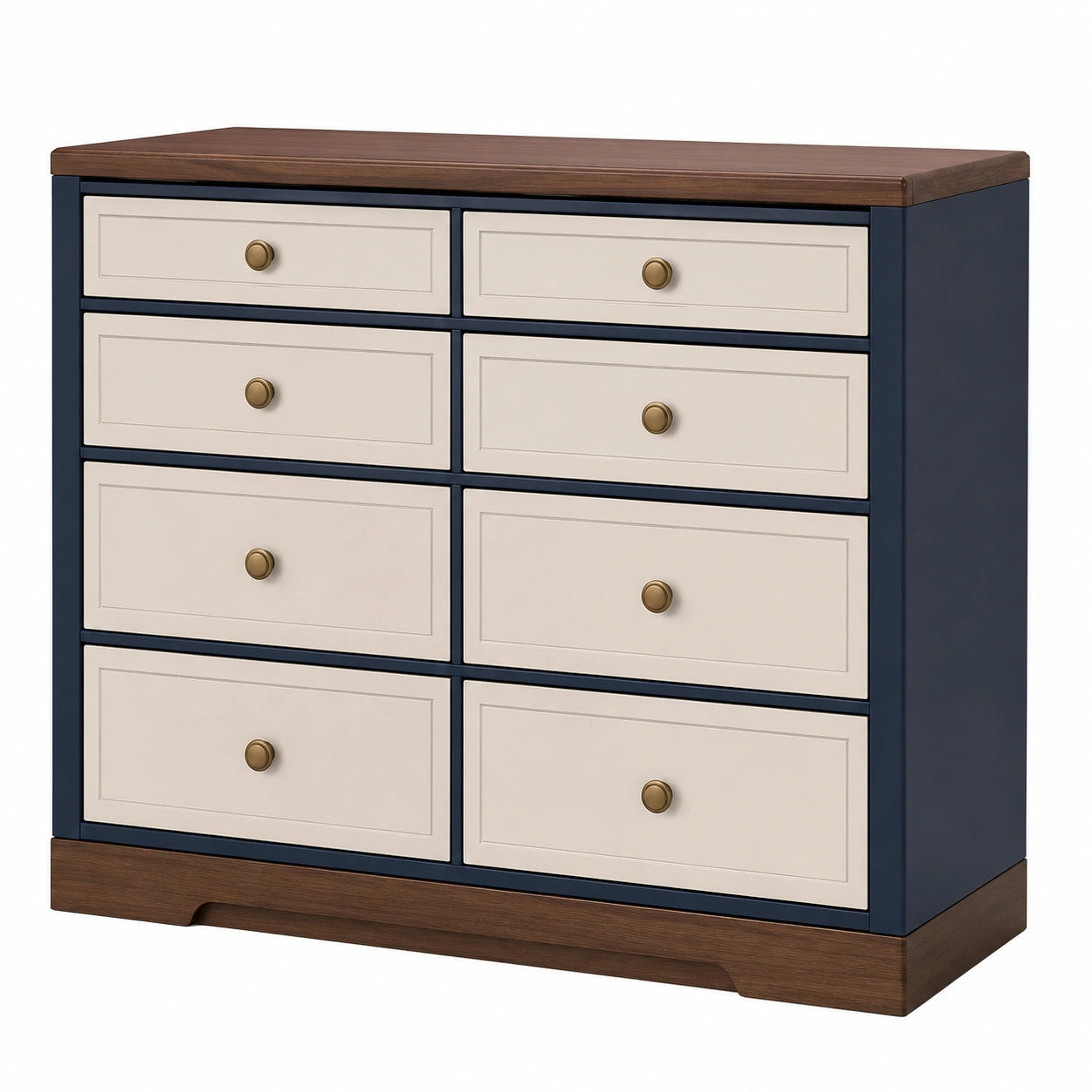 Cajonera de Madera Azul y Crema 8 Cajones
