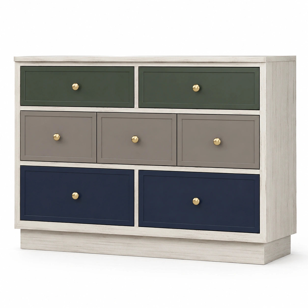 Cómoda de MDF con 7 Cajones Multicolor