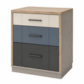 Cajonera de MDF con 4 Cajones Beige, Azul, Gris y Negro 60x40x80 cm