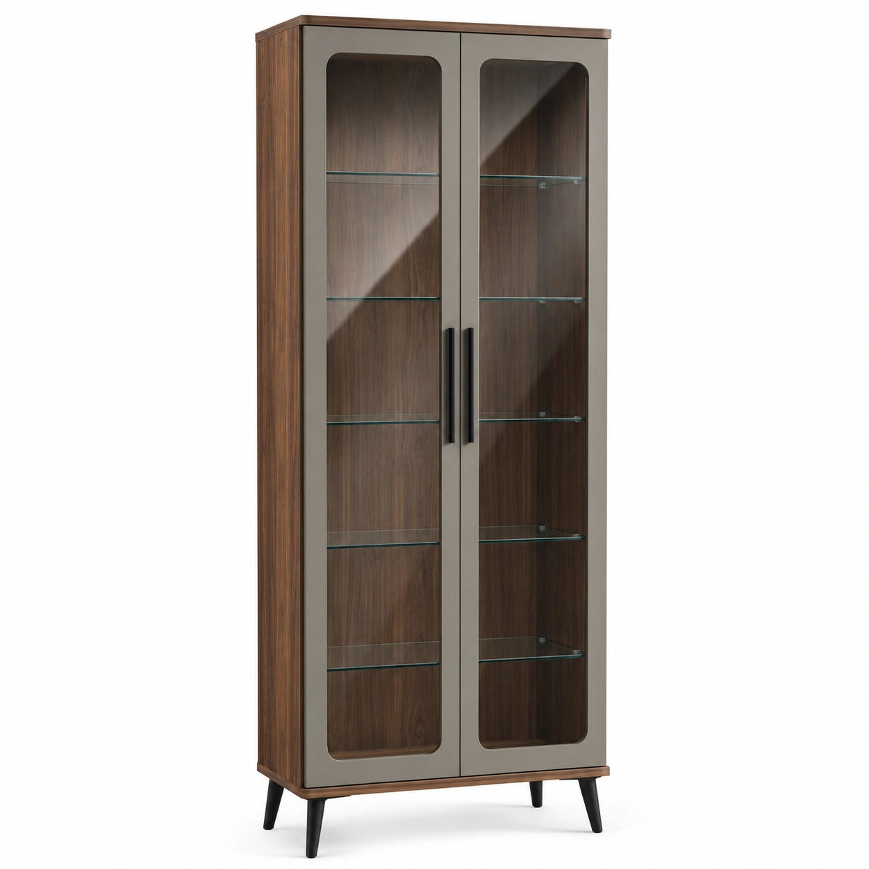 Vitrina de Madera y Vidrio Templado