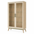 Vitrina de Madera con Puertas de Vidrio Templado