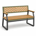 Banco de madera y metal para exterior 120x62x85 cm