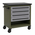 Carro de herramientas de metal con 4 cajones 67x46x85 cm Verde/Gris
