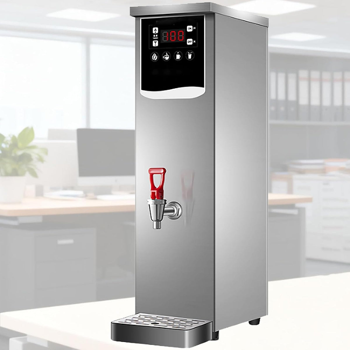 Heisswasserspender, Schwarz, Elektrischer mit LCD-Touchscreen und integriertem, Restaurants, Büros und Hotels