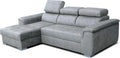 Sofa Robin Inspire, Grau, Silver Ecksofa mit Schlaffunktion Bettkasten 3 Verstellbare