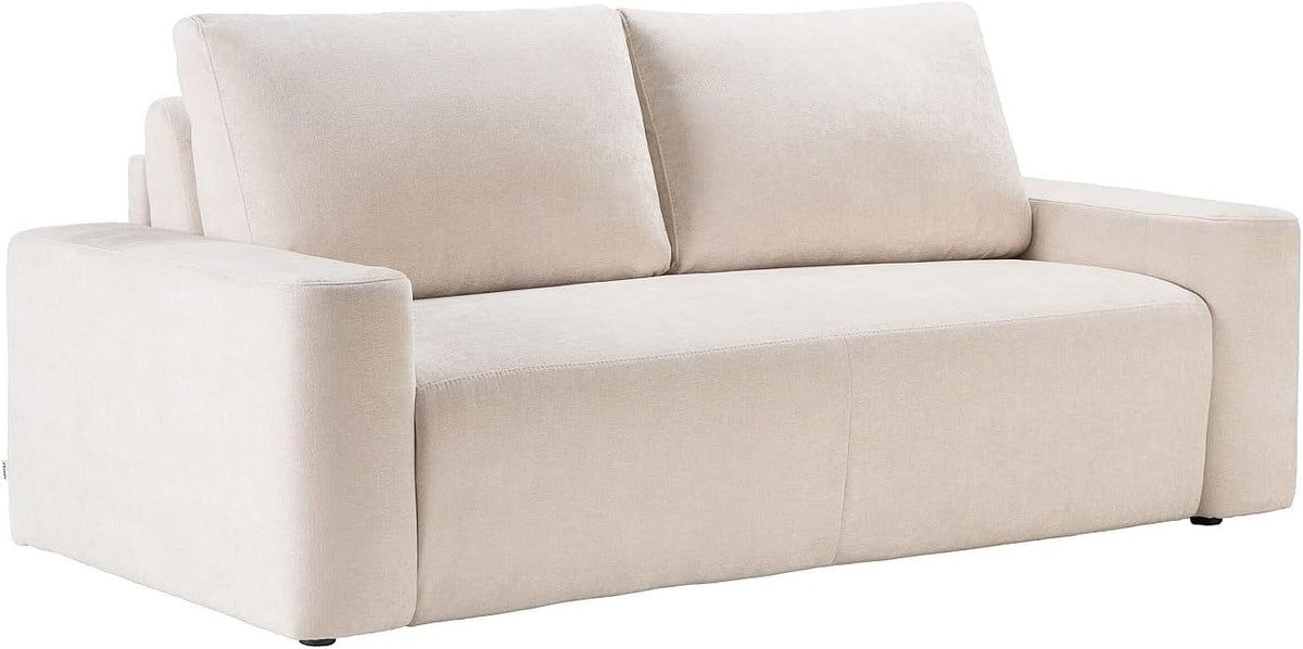 Sofa Vente-unique, 160 cm, 16 cm, Beige, CanapÈ 4 Places Convertible Express en Tissu texturÈ