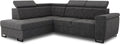Sofa Sofnet, Dunkelgrau, Ecksofa Natan mit Schlaffunktion und einstellbare, Couchgarnitur, Bettkasten, Sofagarnitur