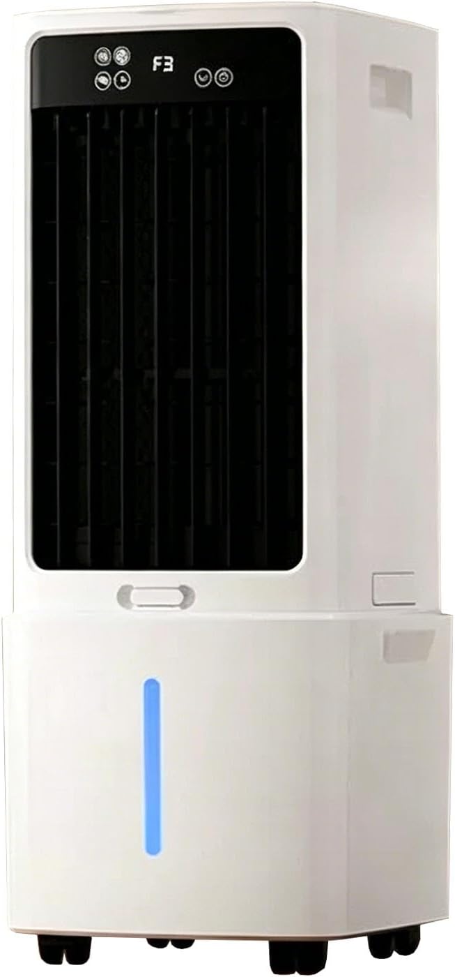Klimagerät, 1000m, 12 L, 80 W, Schwarz, ohne Abluftschlauch mit 2 Kühlakkus, 3 Stufen, Schwenk, für Schlafzimmer & Büro
