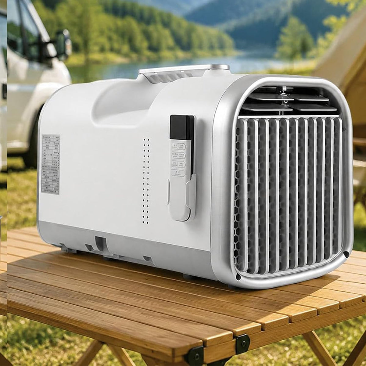 ZenSeFarin Mobiles Klimagerät, 1500 W, Weiss, für Camping & Campervan, Tragbare Klimaanlage, Stromsparend Stark Kühlen