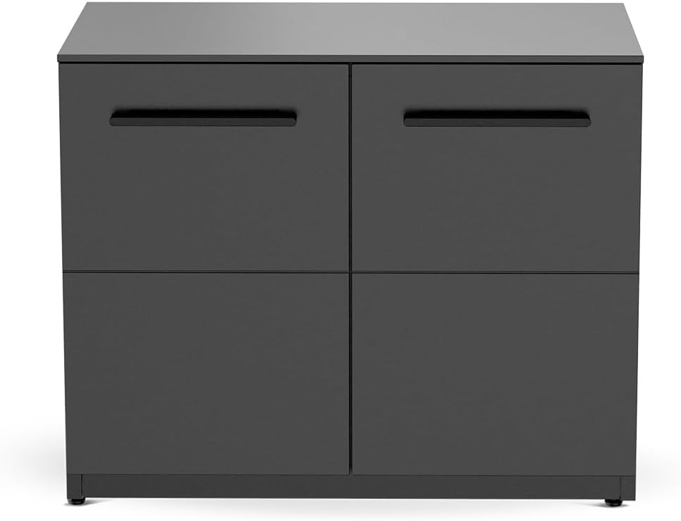 cozze Aussenküchen, 90x110x60 cm, 15 mm, Stahl (verzinkt & pulverbeschichtet), Arbeitsplatte: 15 mm HPL, Schwarz