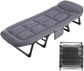 Generisch Matratze, 190 x 66 x 35 cm, Grau, Tragbares Klappbett. Klappbett mit, Einzel-Klappbett aus Metall, multifunktionales Büro-Klappbett