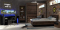 M Möbel-Direkt Deutschlands schnelle Möbel Matratze, Braun/Schwarz/Blau, Jugendzimmer Tezaur 'Jacky' - Gaming Zimmer Komplett Set