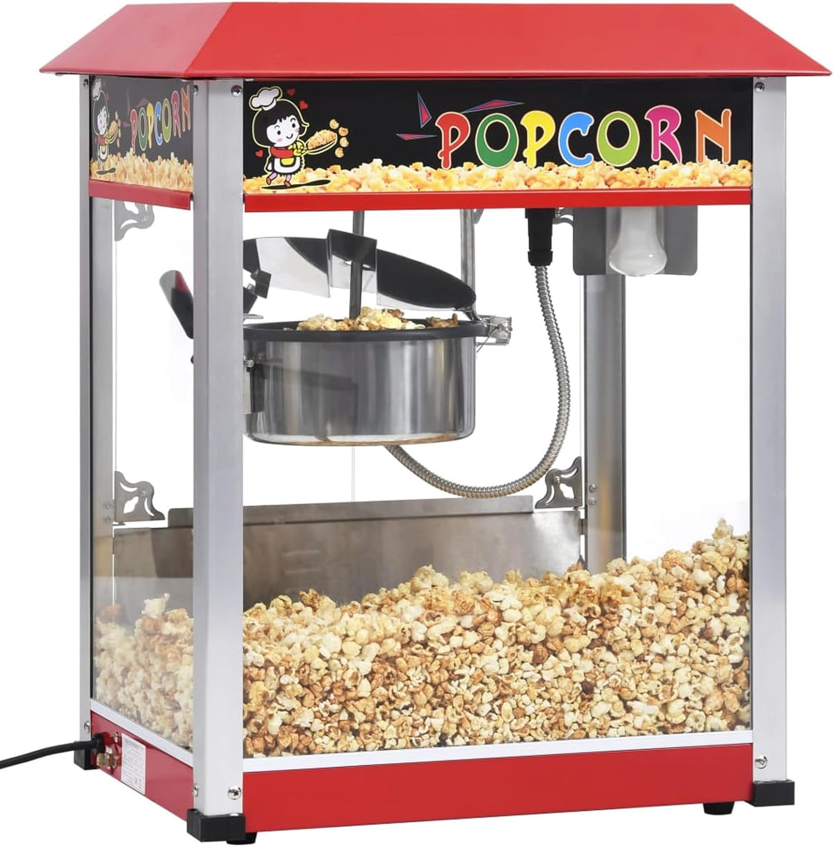 Homgoday Kochtöpfe, 54,5x40,5x68 cm, 1400 W, 2,7 L, 1400 W, Stahl, Aluminiumlegierung, gehärtetes Glas, Rot