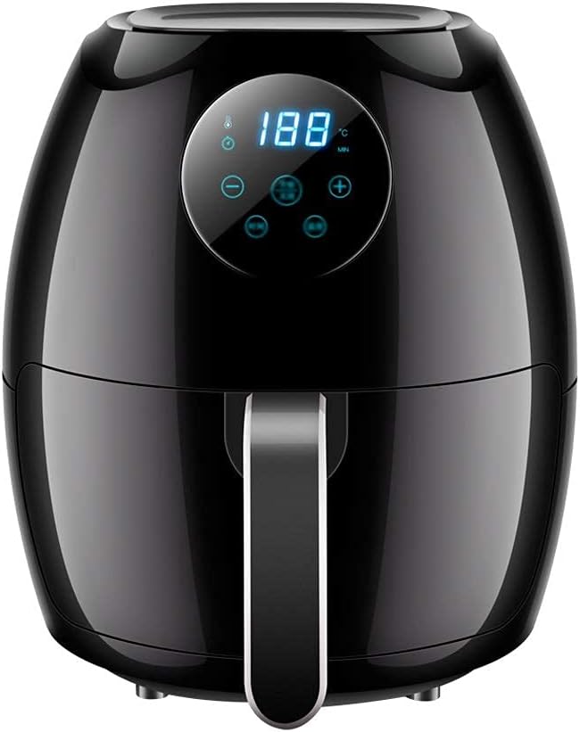 YHQKJ Heissluftfritteuse, 3,5 l, Schwarz, Heissluftfritteuse Haushalt Intelligente vollautomatische, 360 Luftumwälzung