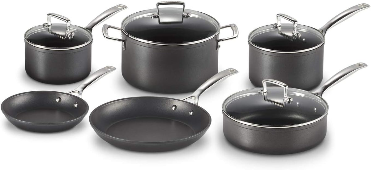 LE CREUSET Topf- & Pfannensets, Schwarz, 51806000010002 Kochgeschirr-Set, Stahl, 6-teilig