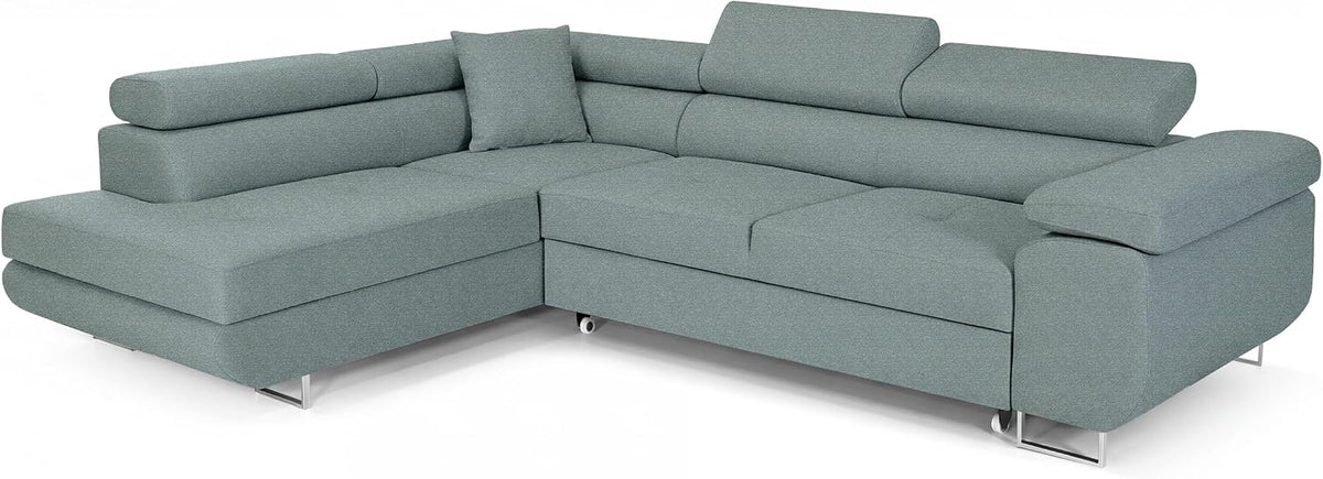 Sofa COMFORTINO FURNITURE, Mint, Ecksofa mit Schlaffunktion PASTI L-Form, Couch mit Bettkasten, 3-Sitzer Eckcouch