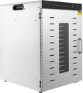 Bazargame Wäschetrockner, 1500 W, Edelstahl, Silber, Dörrautomat Edelstahl Food Dehydrator Regelbare Temperatur