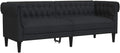 Sofa vidaXL, Schwarz, Wohnzimmersofa, Chesterfield, Polstersofa 3-Sitzer mit Stützbeinen, Loungesofa Designsofa für Wohnzimmer