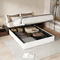 JiaOyu Bett, 140x200 cm, 140X200CM, Weiss, Polsterbett, Hydraulisch Stauraumbett mit USB Ladestation, Doppelbett mit lattenrost & Gepolstertem