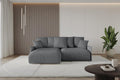 Sofa ALTDECOR, Dunkelgrau, Ecksofa mit Schlaffunktion und Bettkasten Corner Eckcouch