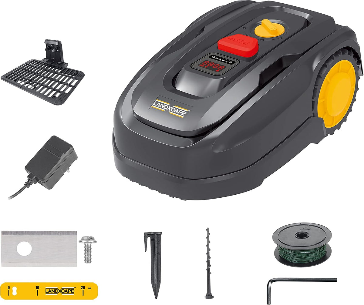 LANDXCAPE Mähroboter, 400m, 18 V, 20 V, Schwarz, ( MAX) ² Rasenmäherroboter LX796, Mulchsystem, Sicherheitssensor