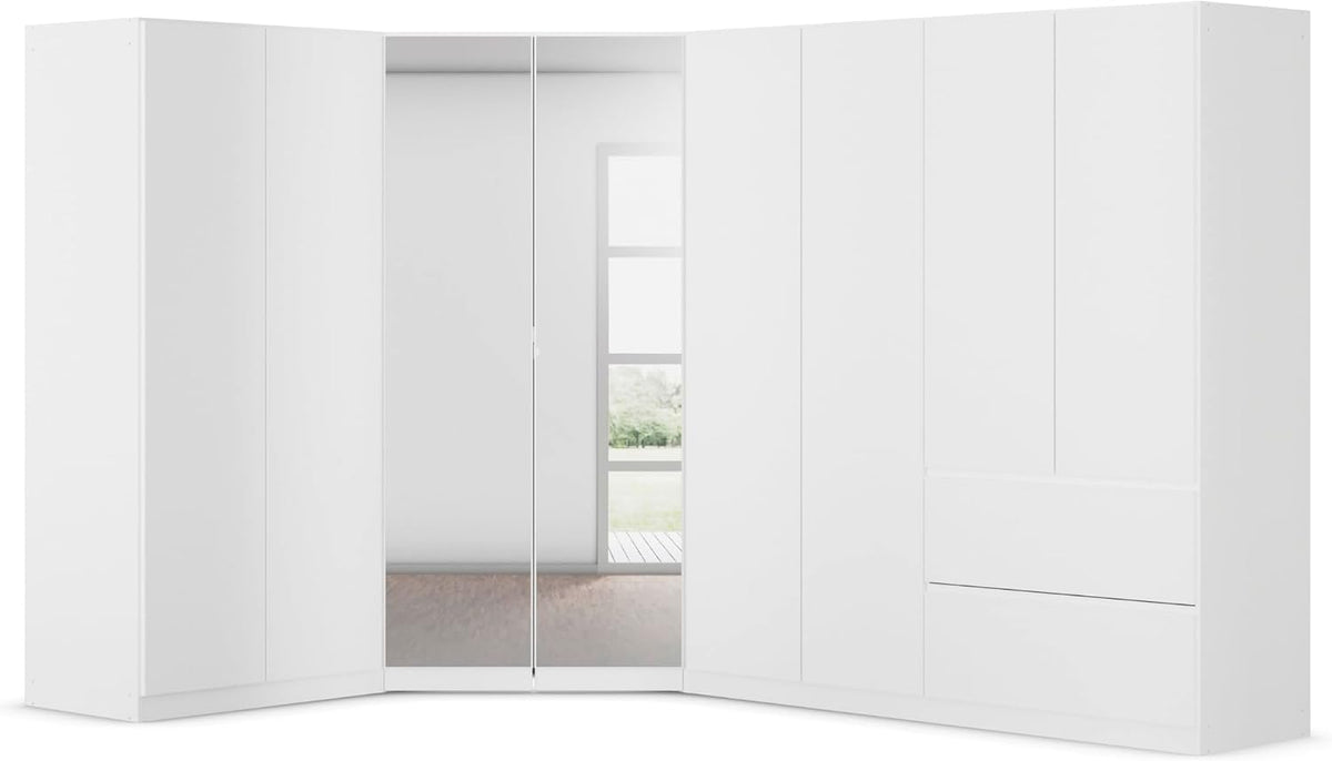 Kleiderschrank Rauch Möbel, Weiss, Schrank-Set Schrank Garderobe Wäscheschrank Costa mit, viel Platz