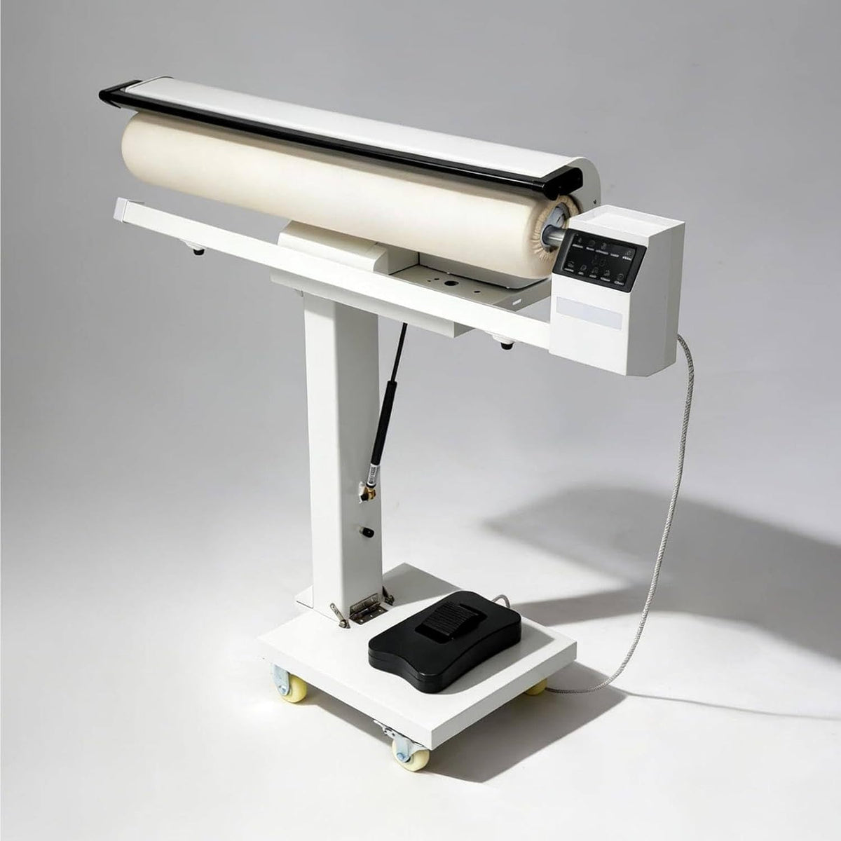 MhWrughts Dampfglätter, 91,5 cm, Schwarz, Dampfbügelmaschine mit rotierender Walze für den privaten, Breite, mit kontinuierlichem Dampfbetrieb
