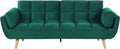 Sofa Beliani, Samtstoff, Grün, Schlafsofa 3-Sitzer Samtstoff elegant mit Kissen Asby