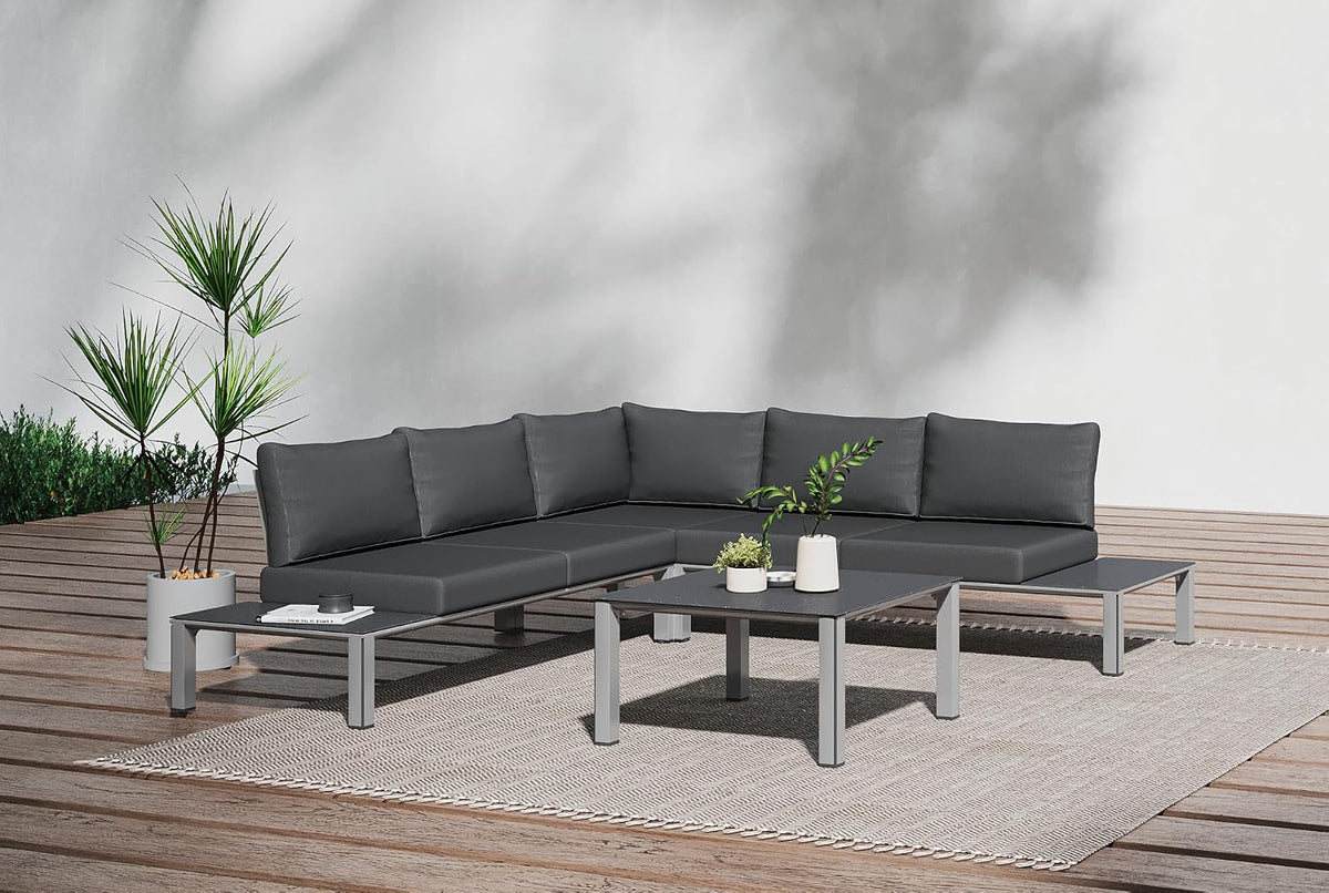 MWH Unterhaltungssets, Grau, Elements Lounge-Set