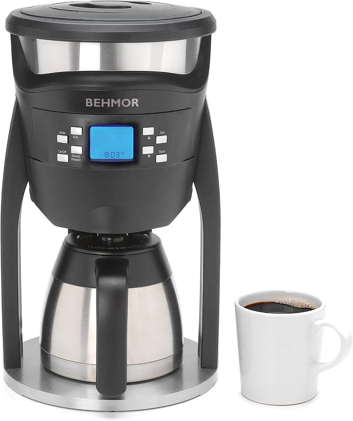 Behmor Kaffeemaschine, Silber, Filterkaffeemaschine Brazen Plus, 8-Tassen, einstellbare Brühtemperatur (90, 99°C)
