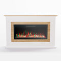 GLOW FIRE Elektrokamin, Schwarz, mit Heizung, Wandkamin und Standkamin mit LED