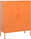 vidaXL Bücherregal, 80x35x101,5 cm, Orange, Lagerschrank Sideboard Kommode Anrichte Stahlschrank