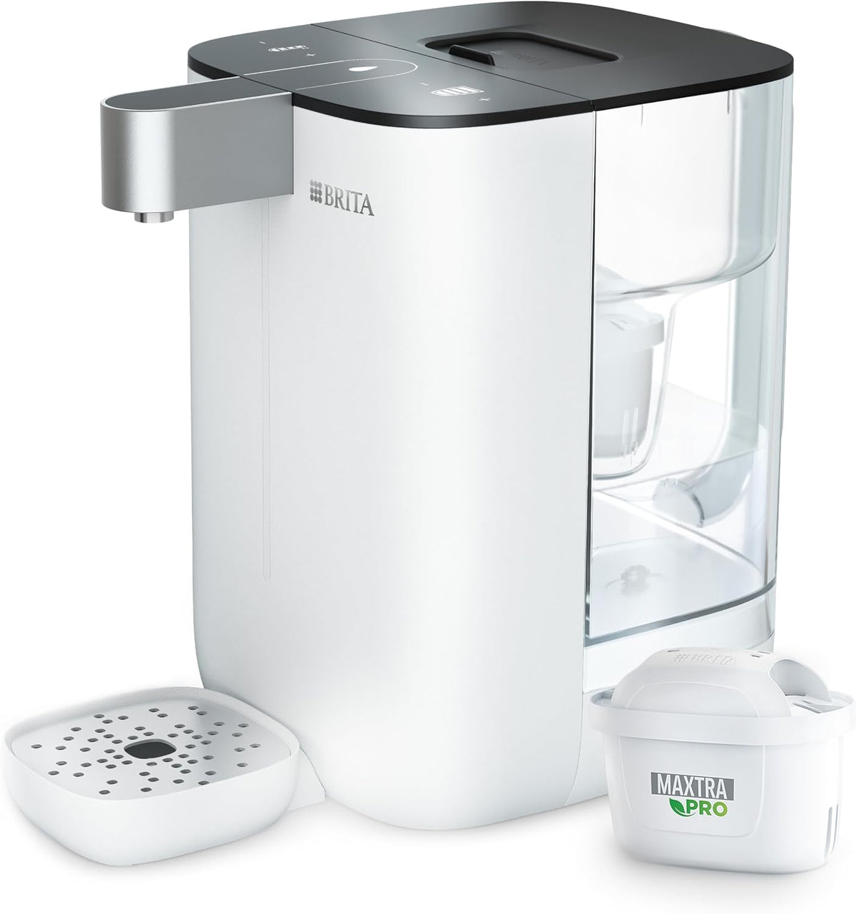BRITA Kühler & Wasserspender, 4 Liter, Weiss, YOURCE mini Heisswasserspender für zuhause