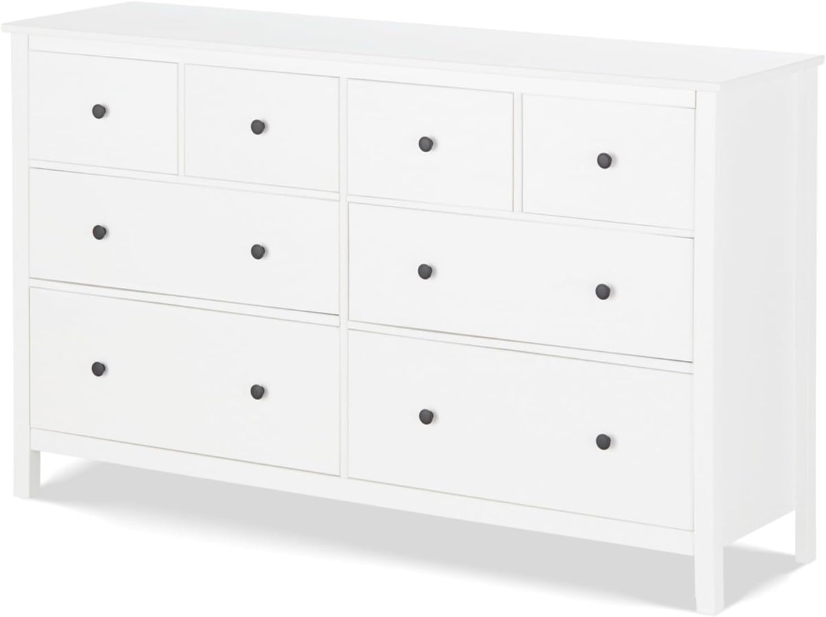 KHG Sideboard, Weiss, Landhausstil Massivholz Kiefer-Echtholz Buffet Kommode