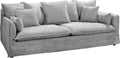 Sofa Riess Ambiente, 200 cm, Grau, Grosses 3-Sitzer Heaven Bouclé Federkern Hussensofa Moderne