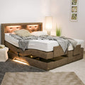 PAARA Boxspringbett, 180 x 190 cm, Braun/Weiss, Luxus Paris Night GM, 10.000 Newton Motorleistung, Antirutsch-Matten