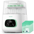 MOLWAY Flaschenreiniger, Schwarz, Upgraded Bottle Washer Pro, All-in-One Baby Bottle Washer und Sterilisator & Trockner
