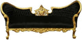 Sofa Casa Padrino, Schwarz/Gold, Barock Vampire - Limited Edition - Lounge Couch