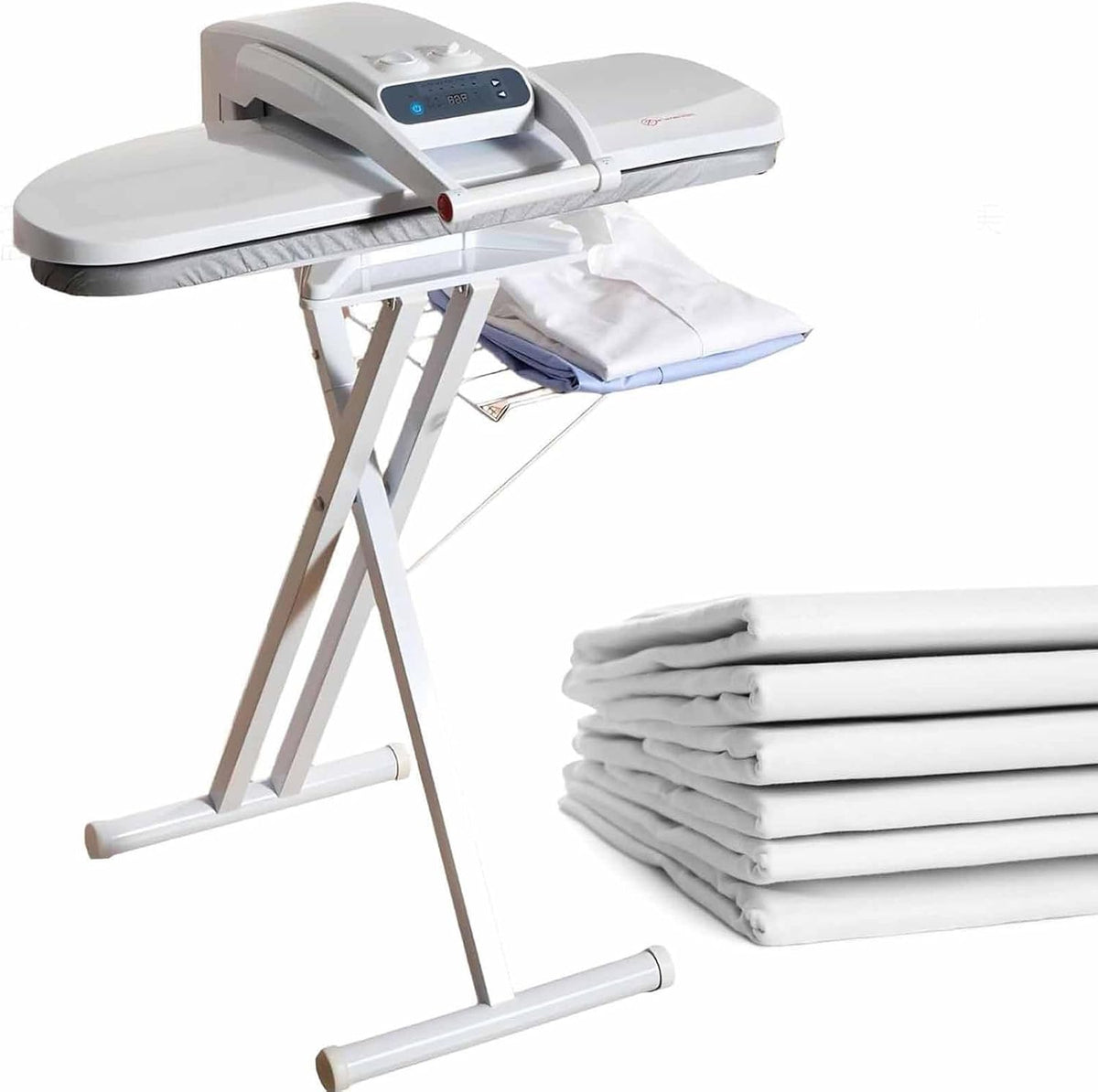 ZenSeFarin Dampfglätter, 240 Mm, 310 mm, 1400 W, Grau, Dampfpresse, Automatische Dampfbügelmaschine, Robuste Bügelpresse Mit Grossem Wassertank