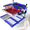 DPLXQPP Druckpressen, 35 mm, Transparent, Rundobjekt-Siebdruck, Manuelle Druckpresse Für DIY & Gewerbe, Verarbeitet Glas