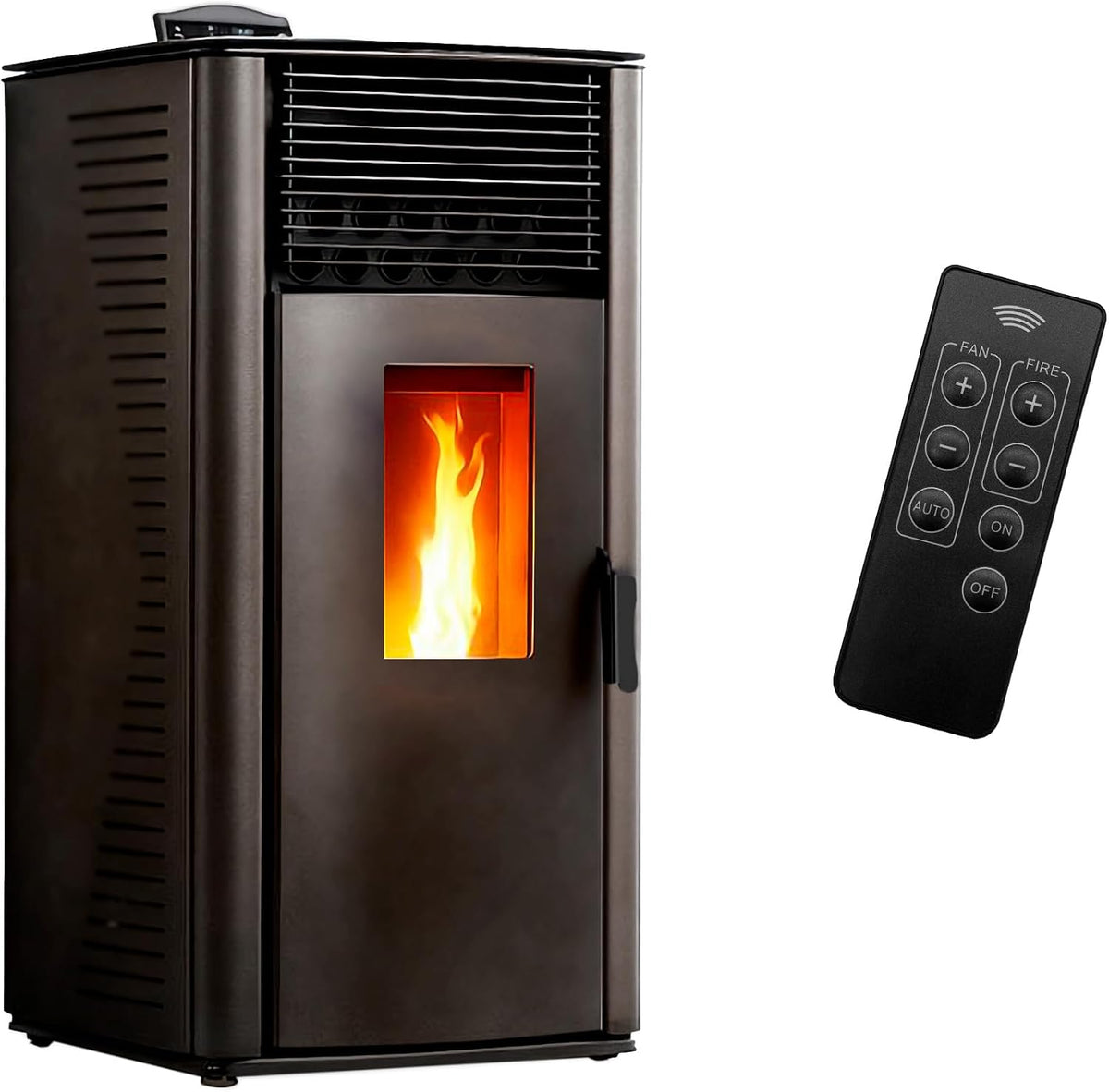 Sannover Thermique Pelletheizungen, 12 kW, Schwarz, Anita Luft-Pelletofen