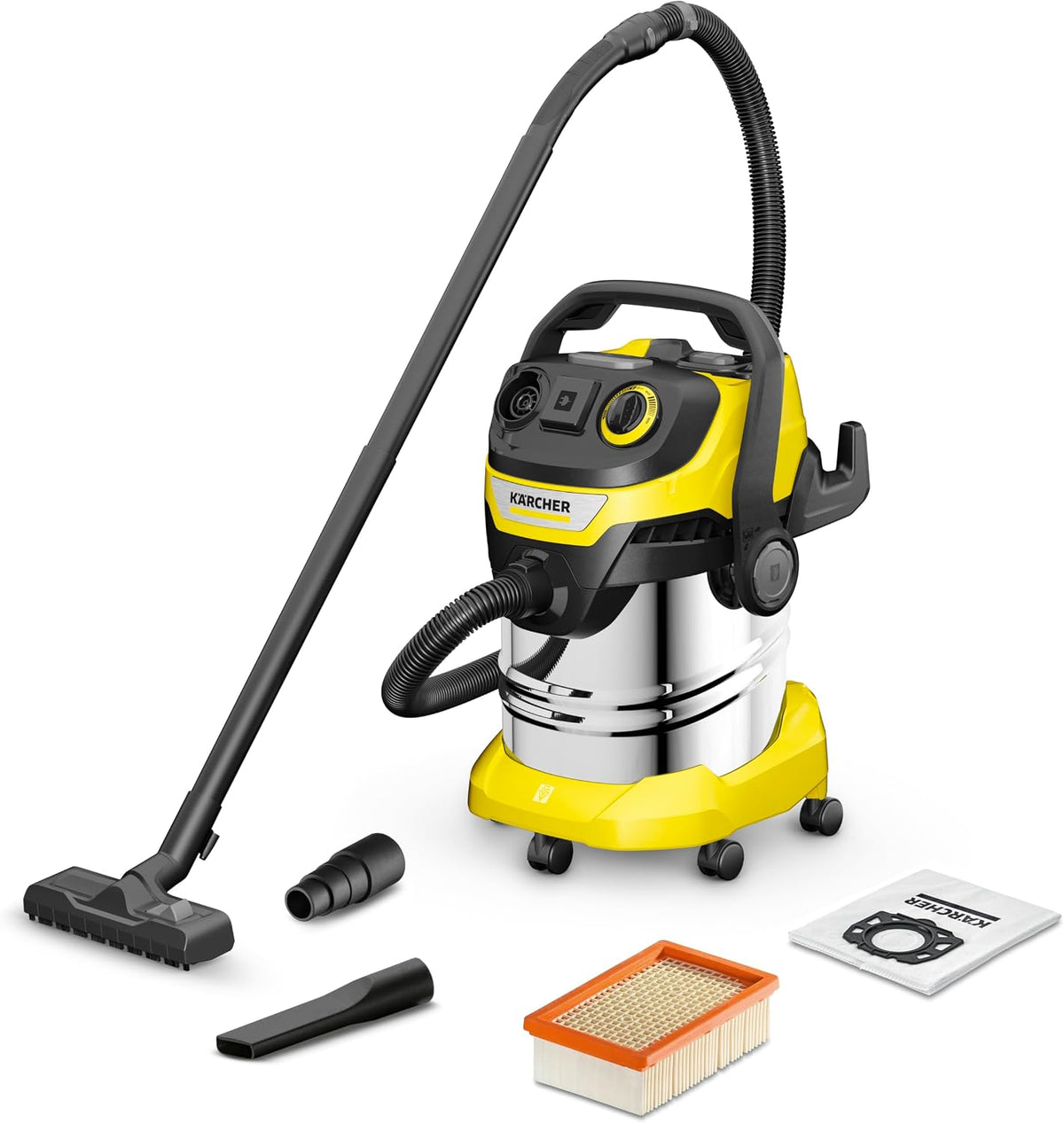 KÄRCHER Nass-,Trockensauger für Werkstätten, 1100 W, 2,2 m, 25 l, Schwarz, Nass- und Trockensauger WD 5 P S V-25/5/22