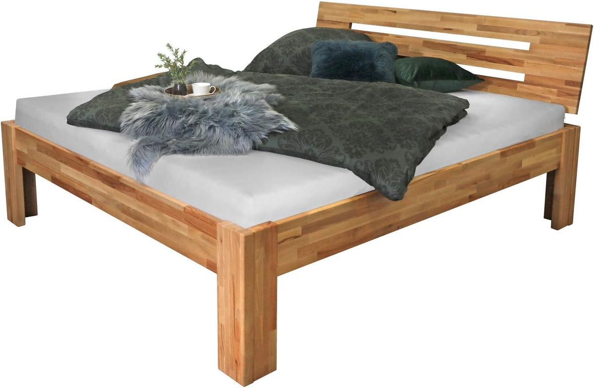 Betten-ABC Bett, Holz, Bubema-Solo Massivholzbett Kernbuche